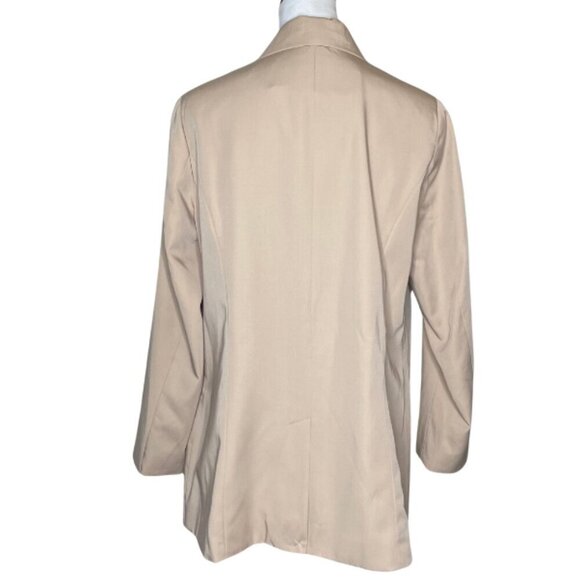 Denim 24/7 Women's Beige Classic Fit Blazer Single Breasted Career Office 12W - Picture 3 of 7